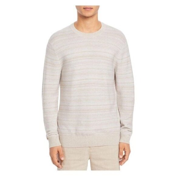 Michael Kors Men's Crew Neck Sweater Oatmeal Made in USA Cotton - Picture 10 of 10